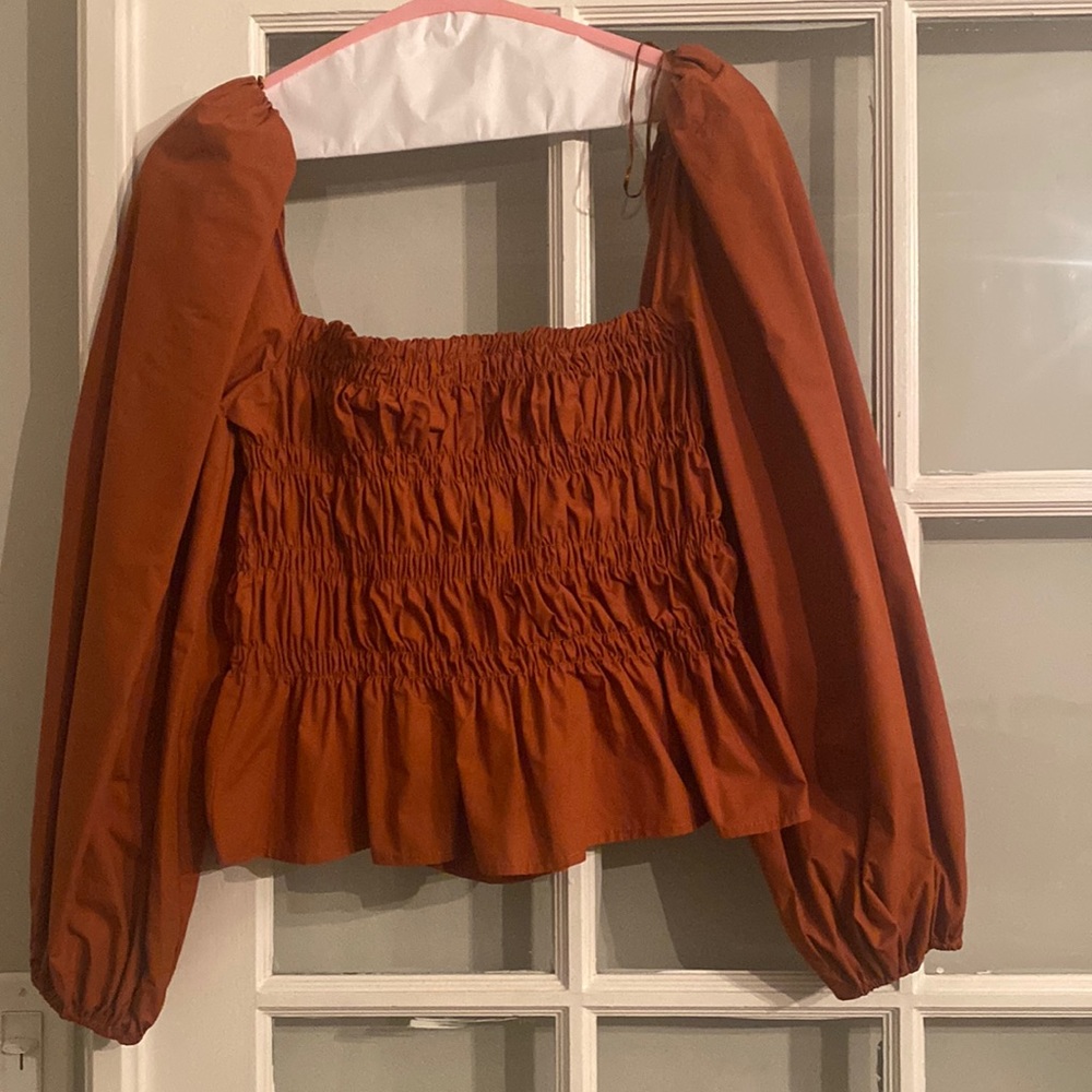 ASTR the label bubble sleeve top
